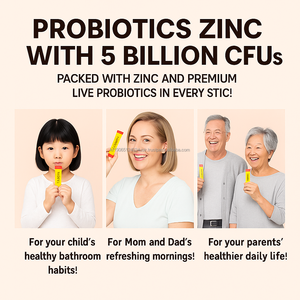 Poudre de soutien immunitaire avec zinc et probiotiques 5 milliards d'UFC Formule digestive de Corée - Product Image 4