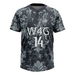 Camisetas Personalizadas de Béisbol/Sóftbol para Niñas, 100% Poliéster, Impresión por Transferencia de Calor, Transpirables y de Secado Rápido, Cierre de Dos Botones - Product Image 2