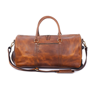 Leather Rolling Duffle Travel Duffel Trolley <b>Bag</b> With <b>Wheels</b> for Men & Women 21-inch Overnight Cabin use in Travelling oem - Product Image 2