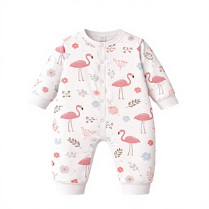 ชุดรอมเปอร์เด็กแขนยาว พรีเมียม ผลิตจากใยไผ่ 95% ผสมสแปนเด็กซ์ 5% เนื้อผ้านุ่ม ระบายอากาศดี เป็นมิตรต่อสิ่งแวดล้อม แห้งเร็ว อ่อนโยนต่อผิว ติดกระดุมแป๊ก - Product Image 1