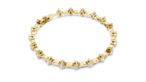 Ensemble de bracelets de luxe abordables en diamant de laboratoire taillé, plaqué rhodium, en or jaune massif 18 carats certifié, pour usage quotidien, bureau et mariage - Product Image 3