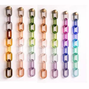 Adorno de Pared de Eslabones de Cadena Hechos a Mano de Resina Transparente Colorida Ecológica de Gran Tamaño y Personalizados - Product Image 1