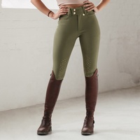 Horsekraft Culotte d'équitation en silicone extensible de haute qualité pour filles, style western, pour compétition professionnelle, anti-humidité