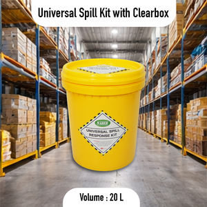 Kit Universal para Derrames con Cubeta de 20L – Almohadillas y Calcetines de Alta Absorción para Derrames en Fábricas y Talleres, Gestión de Derrames - Product Image 3