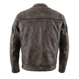 Fashion Men <b>Leather</b> Jacket Slim Fit Biker Stand Durable Outerwear Winter Casual Wear Stylish Design Premium Quality Front - Product Image 2