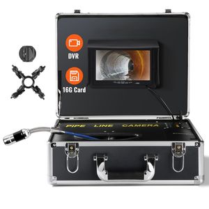 Telecamera per Ispezione Fognature Impermeabile IP68 da 165 Ft/50 m con Schermo da 7 Pollici, Funzione DVR, 12 LED Regolabili e Flash SD per 1080p - Product Image 1