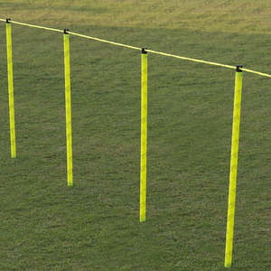 Ensemble de poteaux de filet de tennis jaunes pour l'entraînement en extérieur, en PE, montage facile, marqueur de limite de terrain, pour terrain de pratique et événements sportifs - Product Image 1