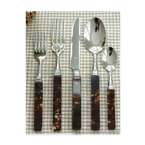 Juego de Cubiertos Tradicionales de Acero Inoxidable, 6 Piezas, con Mango de Cuerno, Vajilla de Cuerno, para Fiestas - Product Image 2