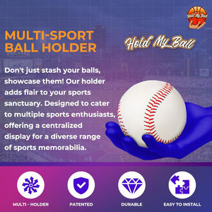 Support mural universel de haute qualité pour ballons, support de rangement pour ballons, gain de place, petit modèle en polypropylène, garantie 1 an - Product Image 5