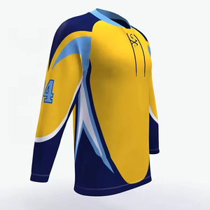 Jersey de hockey sobre hielo de estilo moderno, fabricado con material atlético ligero, diseñado para un movimiento fluido y la identidad del equipo. - Product Image 3