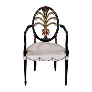 Chaise de salle à manger de luxe au design classique ergonomique européen avec structure en bois de mahogany massif et siège rembourré pour la maison, le bureau ou l'hôtel - Product Image 2