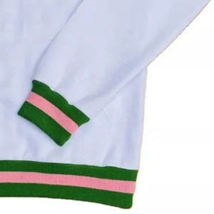 Sudadera de lana de algodón de manga larga patrón de cuadros bordados estampado de Color personalizado para hermandades universitarias desgaste otoño Unisex - Product Image 6