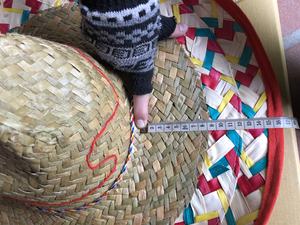 Chapeau de paille mexicain tissé à la main, sombrero mexicain pour fête, chapeau de paille à large bord avec ruban personnalisé - Product Image 3