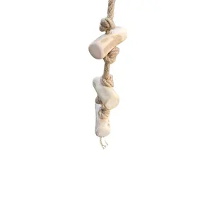 Varies Shapes Natural White Color Chemically Neutral Durable Non-toxic Wood BAMBOO Unique Wooden Toy For Parrots