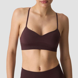 Sujetador deportivo para mujer, diseño personalizado, cuello en V profundo, espalda descubierta, para yoga y fitness, ecológico, con tiras, superventas - Product Image 1