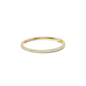 สร้อยข้อมือเพชรทรงปรินเซสคัท 10K โรสโกลด์ ประดับเพชร 76 เม็ด ดีไซน์ทันสมัย สำหรับทั้งชายและหญิง จากคริชนาเมจเวลส์ แฮนด์คราฟท์ เหมาะเป็นของขวัญ - Product Image 4