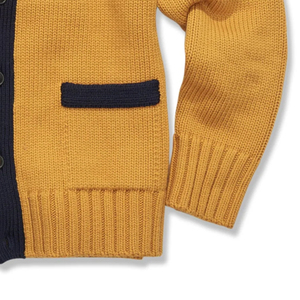 เสื้อคาร์ดิแกนคอวีแบบสั่งทำได้ สำหรับผู้ชายและผู้หญิง  งานถักนิตติ้งลายปะติดปะต่อ  งานปักลาย  ลำลอง ติดกระดุม  สำหรับชมรมนักเรียน  ฤดูหนาวและฤดูใบไม้ผลิ - Product Image 6