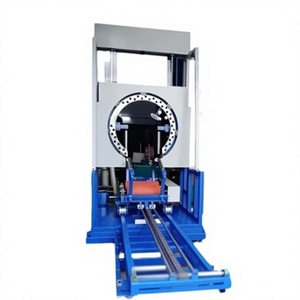 Machine d'enroulement automatique de bobines verticales triphasée avec emballage plastique et système de levage et de descente par engrenages - Product Image 3