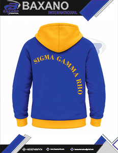 Sudadera con Capucha Azul para Hombre de la Hermandad Sigma Gamma Rho con Bolsillo Amarillo Tipo Canguro, Sudadera Informal con Bloques de Color 1922 para Mujer, Sudadera con Capucha de Invierno - Product Image 5