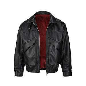 High Quality Custom logo Winter <b>Long</b> Sleeves <b>Jacket</b> OEM Waterproof Breathable Fashion Wholesale Motorcycle Men's <b>Leather</b> <b>Jackets</b> - Product Image 4