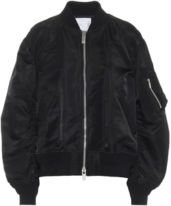 Blousons Bomber d'Hiver en Satin Fin pour Hommes Noirs, Brodés, Imperméables, Coupe-Vent et Respirants - Product Image 1