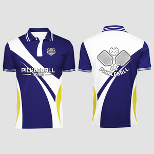 Camiseta Polo Personalizada Bordada para Pickleball, Transpirable, de Secado Rápido, Manga Corta, Ropa Deportiva al por Mayor - Product Image 1