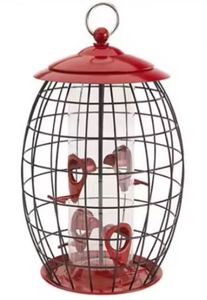 Jaula para Pájaros Cuadrada de Color Naranja en Metal con Aspecto Antiguo para Uso en Interiores, Decorativa y Elegante para Jardín - Product Image 5