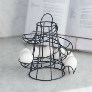 Support à œufs élégant en fer pour comptoir, pour la décoration de la cuisine, offrant un accès facile aux œufs et une solution de rangement élégante - Product Image 5