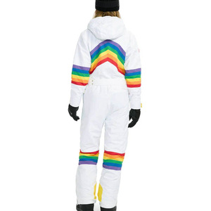 Traje de Esquí Blanco para Mujer 2026, Modelo Sunrise Shredder, Traje de Esquí de Moda para Mujer, Traje de Nieve de una Pieza, Traje de Esquí Personalizado de una Pieza para Mujer - Product Image 2