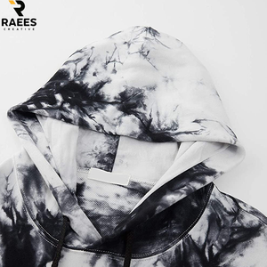 Sweat-shirts thermiques tie-dye pour hommes, design personnalisé, vêtements d'hiver élégants, vente en gros, tissu polaire doux, 100% coton - Product Image 3