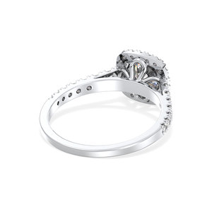 Bagues de fiançailles en diamant cultivé en laboratoire REYES CVD HPHT, solitaire, or blanc 14 carats, taille ronde, diamant de 1,2 carat, bijoux fins pour mariage - Product Image 4
