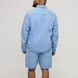 Ensemble en jean pour homme, fabrication d'usine, nouvelles tailles grandes, qualité supérieure, ensemble short et ensembles d'été - Product Image 2