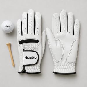 Gants de golf en cuir Cabretta blanc de qualité supérieure avec logo personnalisé pour hommes et femmes, respirants, antidérapants, gants de golf professionnels - Product Image 2