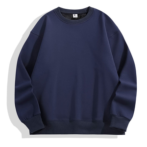 Sweat-shirts pour hommes en coton de haute qualité 500GSM, impression et broderie personnalisées, col rond - Product Image 3
