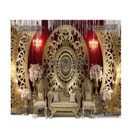 Cadre de toile de fond en bois style C pour scène de mariage, décorations élégantes
