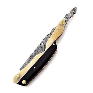Couteaux de survie d'extérieur faits à la main en acier Damas, ultra-affûtés, avec manche en os et micarta, étui en cuir - Pasha Enterprises - Product Image 3