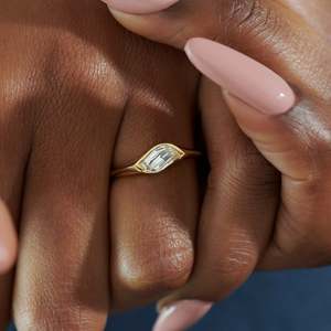 Women's Marquise Cut Diamond Engagement Ring 14k solid Gold Tension Setting Classic Style Fine Jewelry - Product Image 6