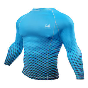 เสื้อรัดรูปออกกำลังกายผู้ชายแบบสลิมฟิตน้ำหนักเบา พิมพ์ลายได้ตามต้องการ แขนยาว สำหรับออกกำลังกาย - Product Image 2