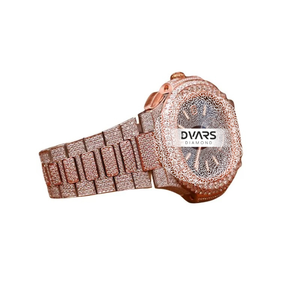 Reloj de Pulsera de Cuarzo Ejecutivo Atemporal, Aleación Premium, Resistente al Agua, Cristal de Zafiro, Diamante Moissanite Color D VVS1, Lujo Corporativo - Product Image 3