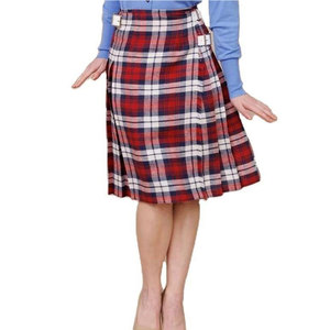 Women Casual Solid Knitted Breathable Kilt <b>Skirt</b> with <b>Elastic</b> Waist Pleated Mini <b>Skirt</b> 100% Polyester - Product Image 1