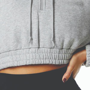 Women <b>Cropped</b> <b>Zip</b> Hoodie Wholesale Custom Pullover Sweatshirt OEM Clothing Manufacturer Wholesale Womens <b>Cropped</b> <b>Zip</b> <b>Up</b> Hoodies - Product Image 5