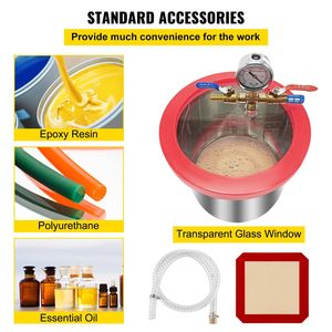 Bomba de vacío de doble etapa de 3/4 HP y 7 CFM para cámara de vacío de 5 galones con colector de vacío definitivo, pieza para sistemas HVAC - Product Image 6