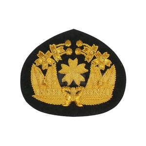 Écusson brodé personnalisé en or massif, badge de luxe métallique brodé, patch décoratif en fil d'or BEHRAM INTERNATIONAL - Product Image 4