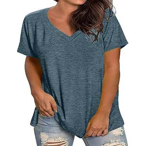 T-shirt pour femme à épaules tombantes surdimensionné avec logo personnalisé de marque OEM, imprimé graphique, qualité supérieure, 100% coton, 180 GSM, pour l'été - Product Image 2
