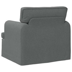 Sillón de tela para sala de estar, color gris oscuro, 33,07 x 31,50 x 33,46 pulgadas - Product Image 6
