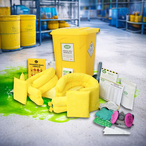 Kit de Derrames Químicos de Alta Resistencia de 60 Litros, Contenedor Amarillo de 15 Galones con Pedal, Kit Absorbente de Materiales Peligrosos para Derrames Industriales de Aceite y Productos Químicos - Product Image 3