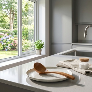 Espátula Ranurada de Madera de Teca Sólida de Grado Alimenticio, Utensilio de Cocina Hecho a Mano, Herramienta de Chef Premium Balinesa Antiadherente - Product Image 2