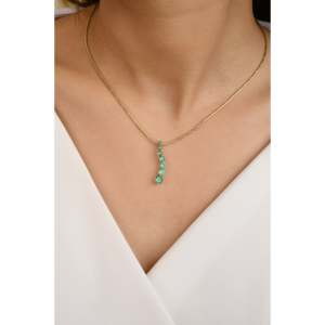 14K Yellow <b>Gold</b> Emerald Cut Diamond & Moissanite Heart <b>Pendant</b> - Product Image 4