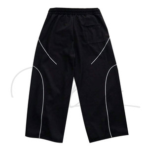 Pantalon de survêtement ample pour femme, coupe décontractée, jambe large, en coton, avec poches et taille élastique, doux et confortable - Product Image 2