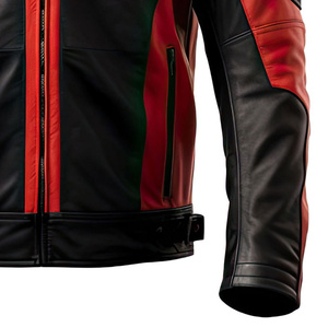 Chaqueta de Motocicleta de Cuero, Ropa Exterior Protectora, Duradera, Elegante, Cómoda, Prenda de Moda Premium para Motociclistas - Product Image 4